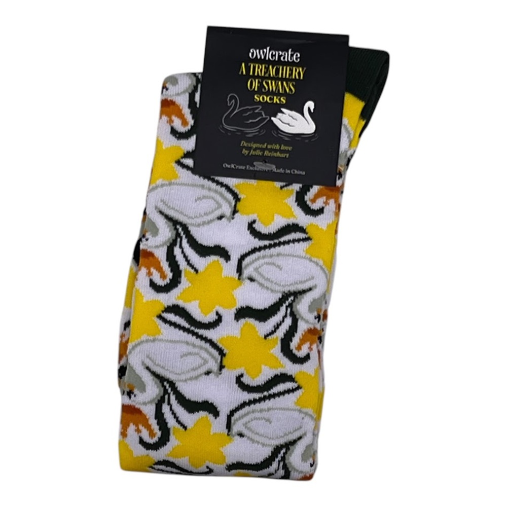 OwlCrate A Treachery of Swans Slouchy Socks - A. B. Poranek January 2026 YA Item